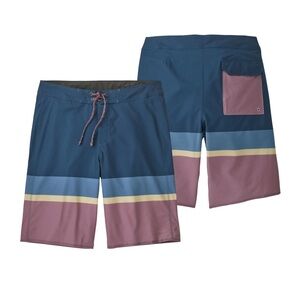Patagonia Hydropeak Boardshorts 21” Blue Pink Stripe Beach Vacation 2023-30
